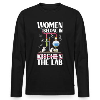 Chimiste chimiste - T-shirt manches longues Premium bio Homme - noir - Devant - Nico (187cm)