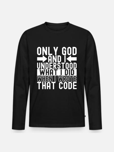 Programmer Computer Scientist - Men's Premium Organic Long Sleeve Shirt - black