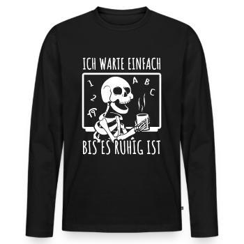 Lehrer Klassenlehrer Grundschullehrer Lehrerin - Männer Premium Bio Langarmshirt - Schwarz - Vorne - Nico (187cm)