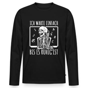 Lehrer Klassenlehrer Grundschullehrer Lehrerin - Männer Premium Bio Langarmshirt - Schwarz - Vorne - Nico (187cm)