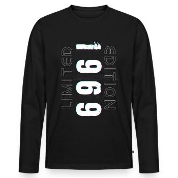 Édition Limitée Année de Naissance 1969 Cadeau Hommes - T-shirt manches longues Premium bio Homme - noir - Devant - Nico (187cm)