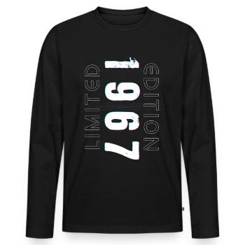 Édition Limitée Année de Naissance 1967 Cadeau Hommes - T-shirt manches longues Premium bio Homme - noir - Devant - Nico (187cm)