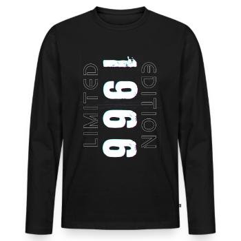 Édition Limitée Année de Naissance 1966 Cadeau Hommes - T-shirt manches longues Premium bio Homme - noir - Devant - Nico (187cm)