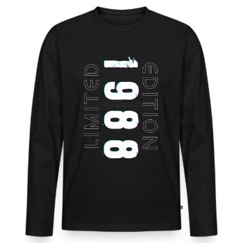 Édition Limitée Année de Naissance 1988 Cadeau Hommes - T-shirt manches longues Premium bio Homme - noir - Devant - Nico (187cm)