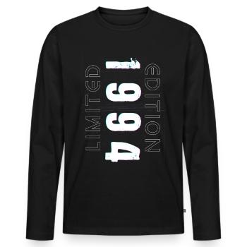 Édition Limitée Année de Naissance 1994 Cadeau Hommes - T-shirt manches longues Premium bio Homme - noir - Devant - Nico (187cm)