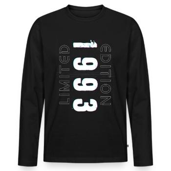 Limited Edition Year of Birth 1993 Gift Men - Men's Premium Organic Long Sleeve Shirt - black - Front - Nico (187cm)