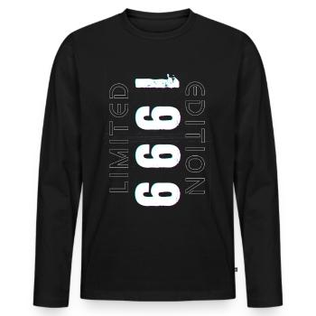 Édition Limitée Année de Naissance 1999 Cadeau Hommes - T-shirt manches longues Premium bio Homme - noir - Devant - Nico (187cm)