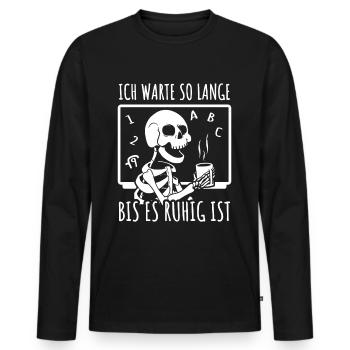 Lehrer Klassenlehrer Grundschullehrer Lehrerin - Männer Premium Bio Langarmshirt - Schwarz - Vorne - Nico (187cm)