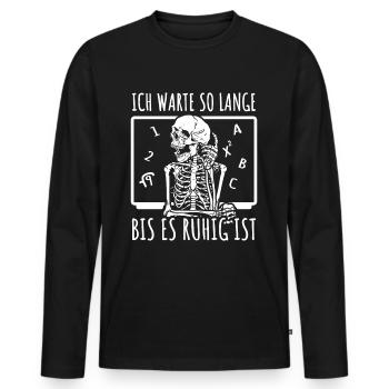 Lehrer Klassenlehrer Grundschullehrer Lehrerin - Männer Premium Bio Langarmshirt - Schwarz - Vorne - Nico (187cm)