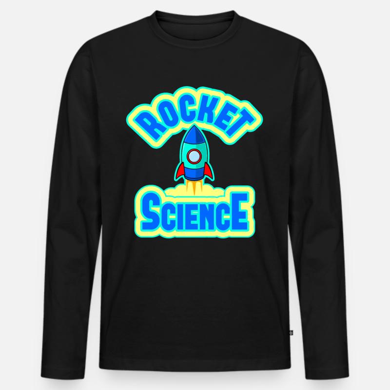 Raketenwissenschaft Rocket Science Kinder - Männer Premium Bio Langarmshirt - Schwarz