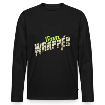 Team Wrapper Mummy Horde Halloween - Men's Premium Organic Long Sleeve Shirt - black - Front - Nico (187cm)