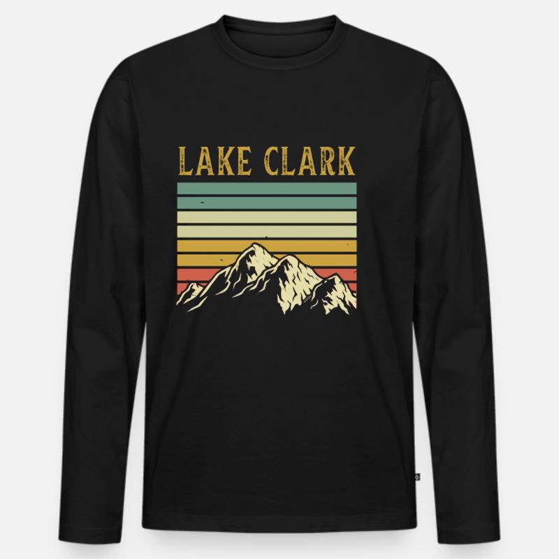 Alaska - Männer Premium Bio Langarmshirt - Schwarz