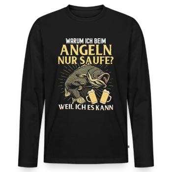 Angeln Fishing Fisher Angelrute Karpfen Rute Fisch - Männer Premium Bio Langarmshirt - Schwarz - Vorne - Nico (187cm)