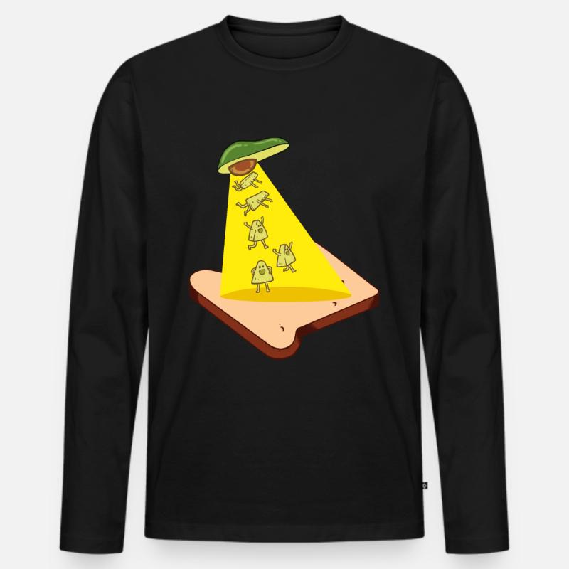 Avocado Toast - Männer Premium Bio Langarmshirt - Schwarz