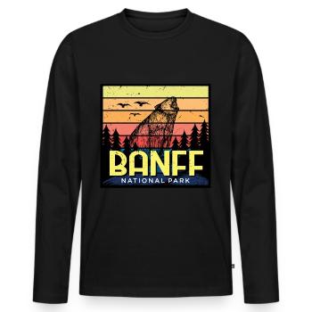 Canada Parc national de l’Alberta Banff Grizzly Bear Cam - T-shirt manches longues Premium bio Homme - noir - Devant - Nico (187cm)