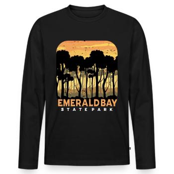 California State Park Camping Emerald Bay Nevada N - Men's Premium Organic Long Sleeve Shirt - black - Front - Nico (187cm)