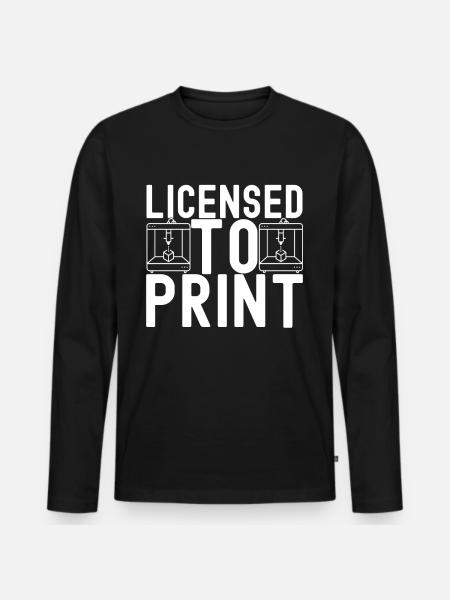 Impression 3D - T-shirt manches longues Premium bio Homme - noir
