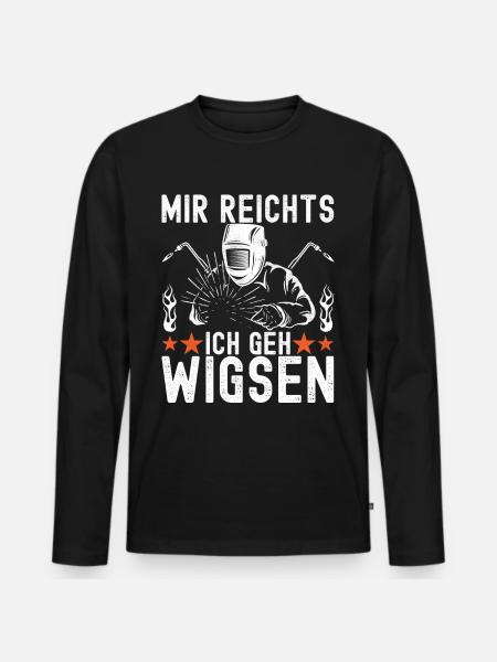 Welder welding - Men's Premium Organic Long Sleeve Shirt - black