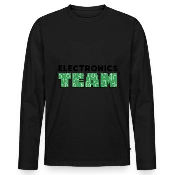 Programmeur - électronique TEAM - T-shirt manches longues Premium bio Homme - noir - Devant - Nico (187cm)