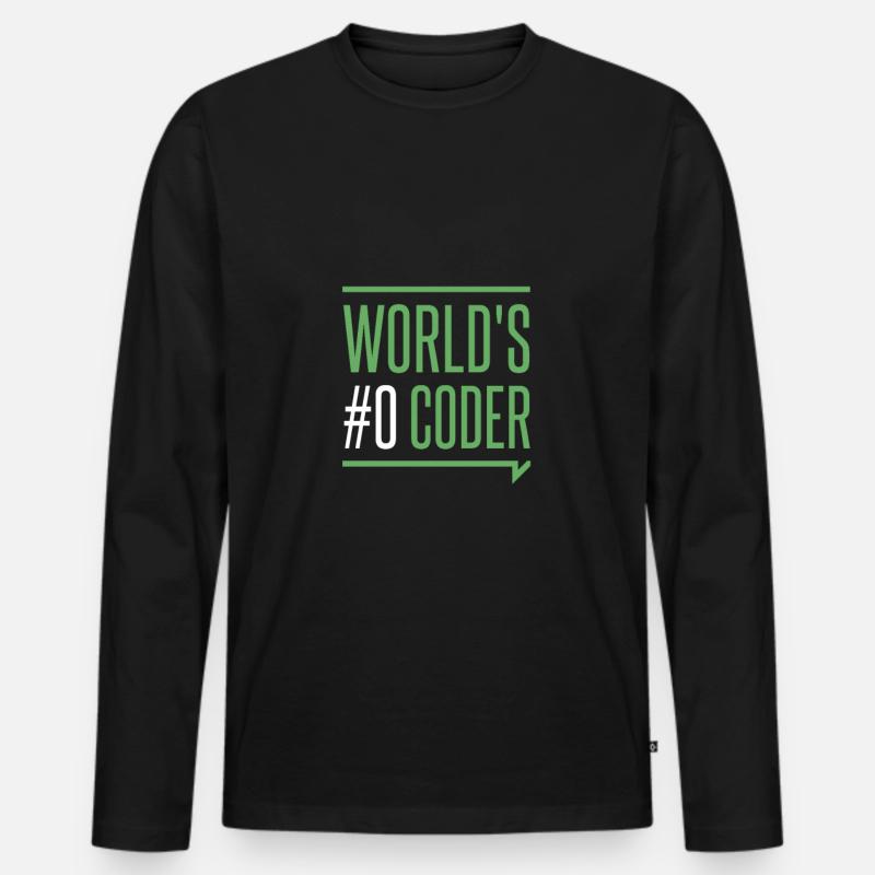 Programmer - creators coders world's #0 coder Men's Premium Organic Long Sleeve Shirt