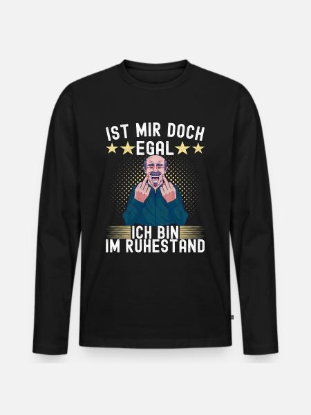 Ruhestand Rente - Männer Premium Bio Langarmshirt - Schwarz