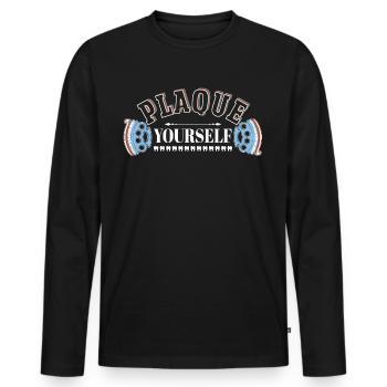 Zahntechniker in der Zahnarzt Praxis Plaque - Männer Premium Bio Langarmshirt - Schwarz - Vorne - Nico (187cm)