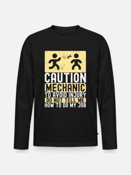 Car mechanic Mechatronics technician - Men's Premium Organic Long Sleeve Shirt - black