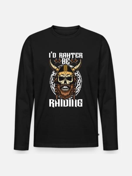 Vikinger Nordisch - Männer Premium Bio Langarmshirt - Schwarz