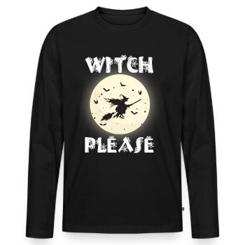 Hexen-Halloween-Party-Fledermausbiss-Albtraum Fröh - Männer Premium Bio Langarmshirt - Schwarz - Vorne - Nico (187cm)