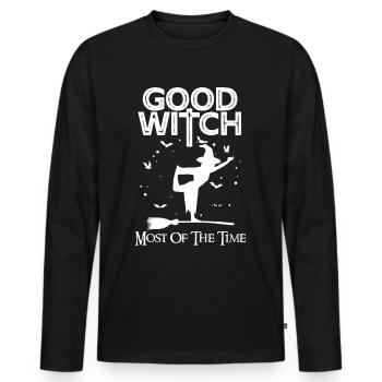 Hexenhafter Halloween-Party-Albtraum Fröhliche Hal - Männer Premium Bio Langarmshirt - Schwarz - Vorne - Nico (187cm)