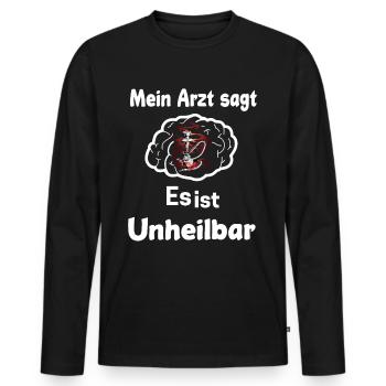 Shisha Tshirt Herren Damen Wasserpfeife Pfeife - Männer Premium Bio Langarmshirt - Schwarz - Vorne - Nico (187cm)