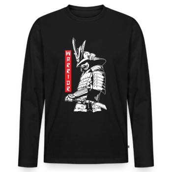 Guerrier Samouraï Ninja Japonais Bloodstain Katana S - T-shirt manches longues Premium bio Homme - noir - Devant - Nico (187cm)