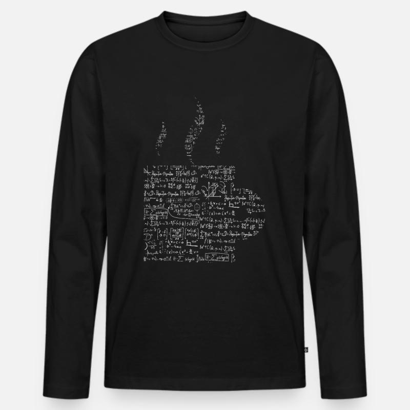 Mathe Mathelehrer - Männer Premium Bio Langarmshirt - Schwarz