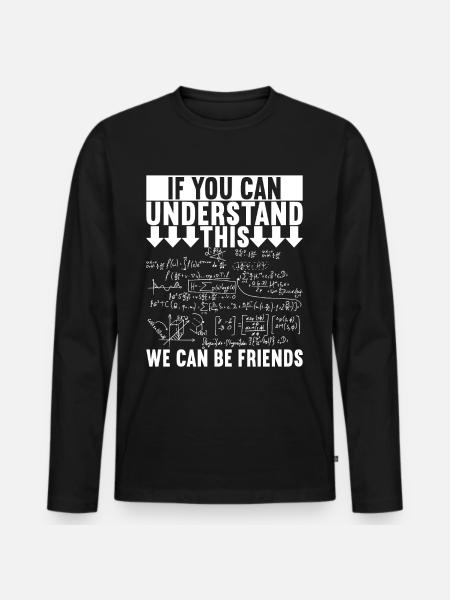 Math Math Teacher - Men's Premium Organic Long Sleeve Shirt - black