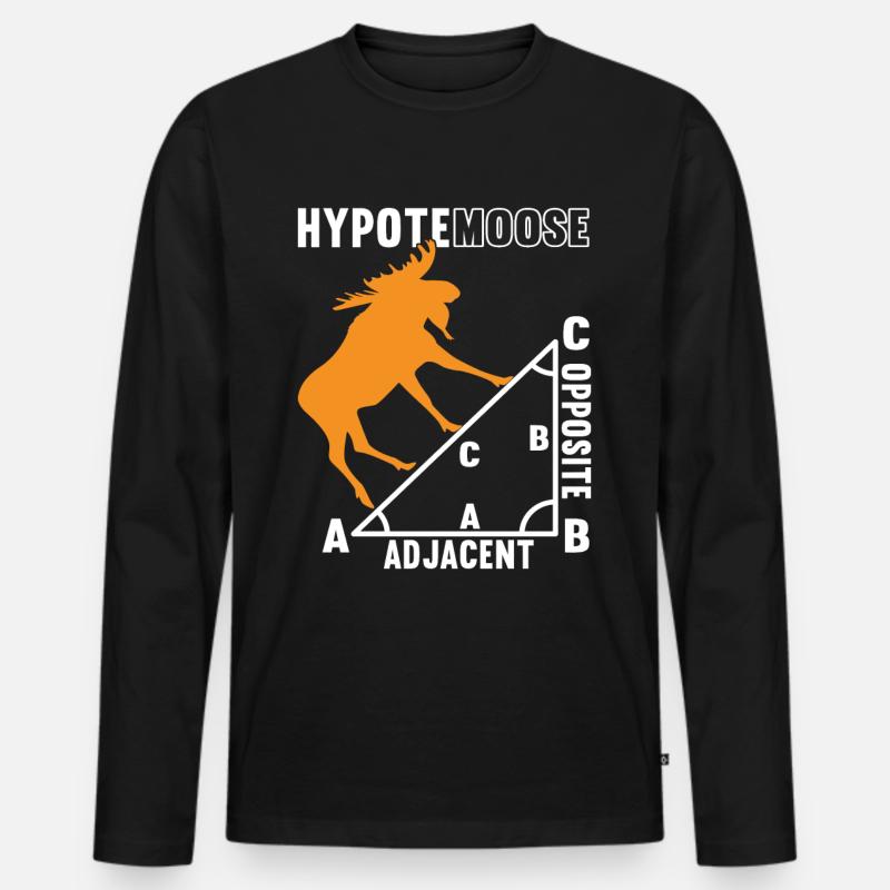 Mathe Mathelehrer - Männer Premium Bio Langarmshirt - Schwarz