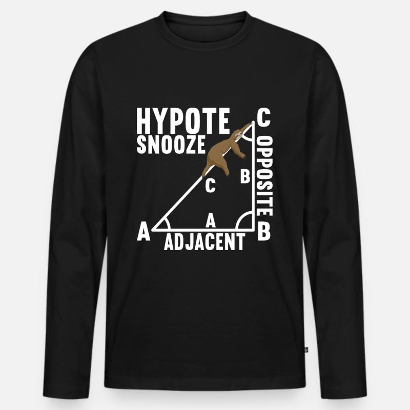 Mathe Mathelehrer - Männer Premium Bio Langarmshirt - Schwarz