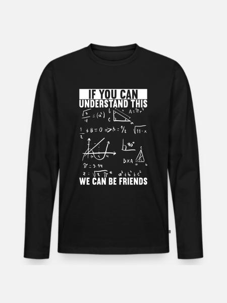 Math Teacher - Men's Premium Organic Long Sleeve Shirt - black