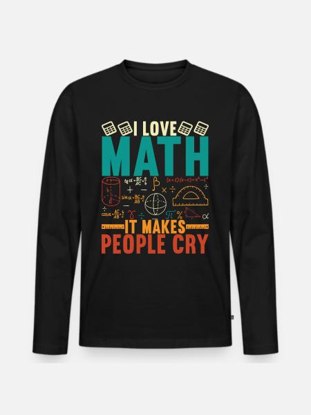 Math Teacher - Men's Premium Organic Long Sleeve Shirt - black