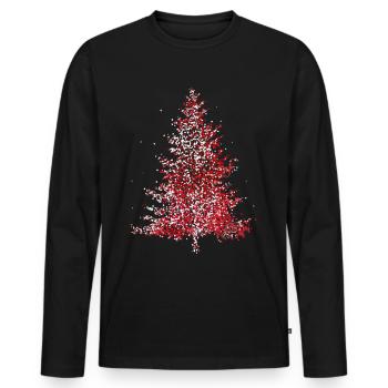 Arbre de Noël Arbre de Noël Noël - T-shirt manches longues Premium bio Homme - noir - Devant - Nico (187cm)