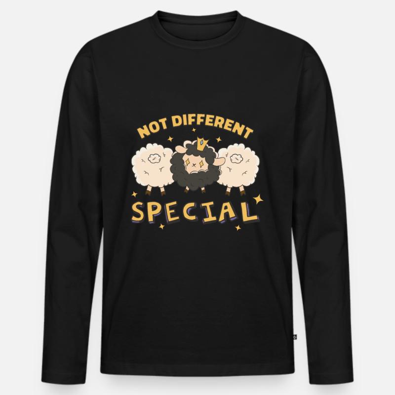 Spruch - not different Special! - Männer Premium Bio Langarmshirt - Schwarz