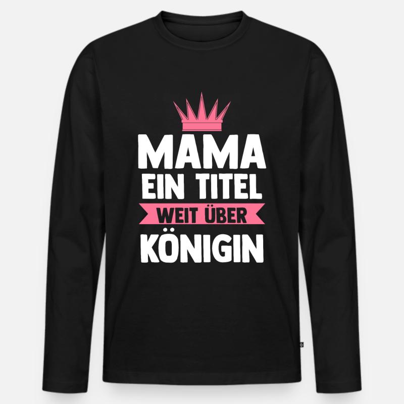 Mutter Mama - Männer Premium Bio Langarmshirt - Schwarz