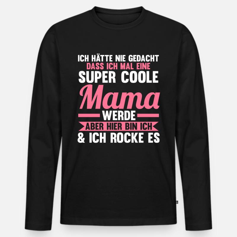 Mutter Mama - Männer Premium Bio Langarmshirt - Schwarz