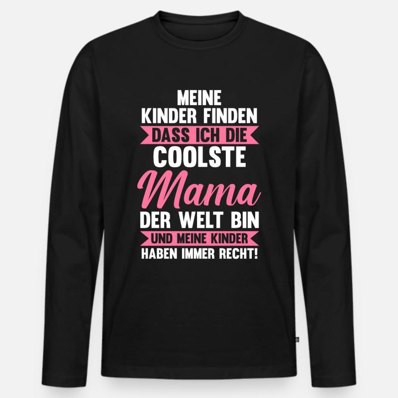 Mutter Mama - Männer Premium Bio Langarmshirt - Schwarz