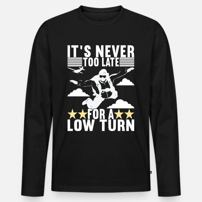 Fallschirm Fallschirmspringer - Männer Premium Bio Langarmshirt - Schwarz