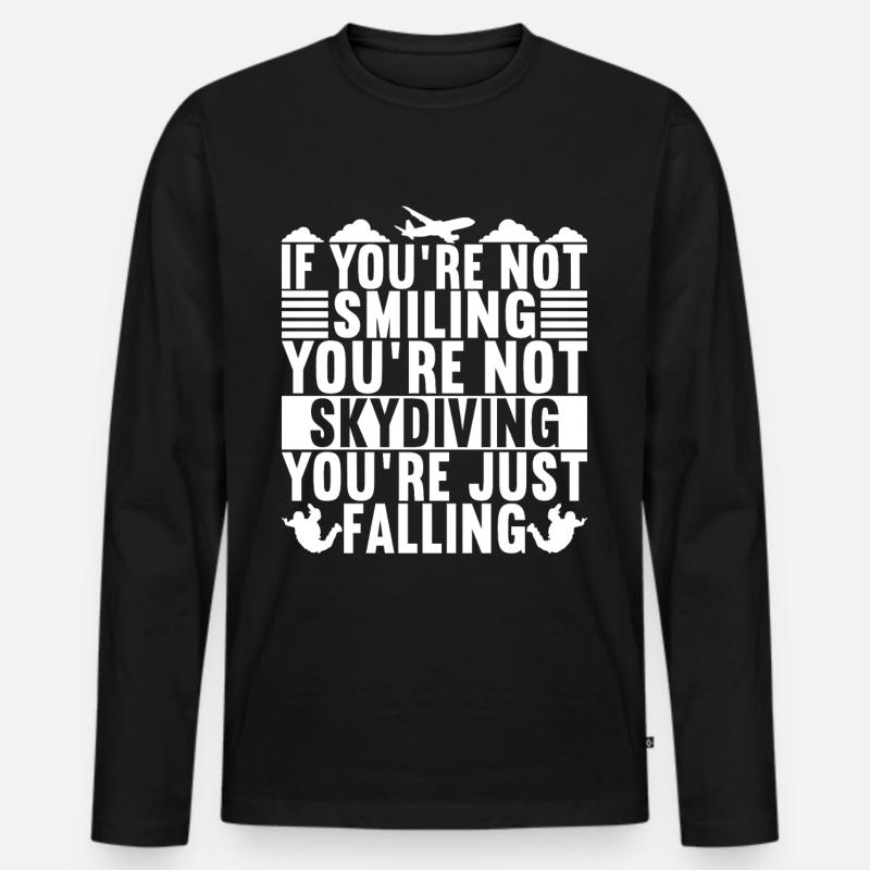 Fallschirm Fallschirmspringer - Männer Premium Bio Langarmshirt - Schwarz