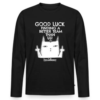 Job Change New Job Farewell Farewell Gift - Men's Premium Organic Long Sleeve Shirt - black - Front - Nico (187cm)