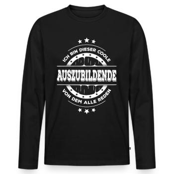 Auszubildender Kollegen Geburtstag Azubi Geschenk - Männer Premium Bio Langarmshirt - Schwarz - Vorne - Nico (187cm)