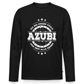 Azubi Kollegen Geburtstag Auszubildender Geschenk - Männer Premium Bio Langarmshirt - Schwarz - Vorne - Nico (187cm)