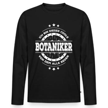 Botaniker Kollegen Geburtstag Botanik Geschenk - Männer Premium Bio Langarmshirt - Schwarz - Vorne - Nico (187cm)