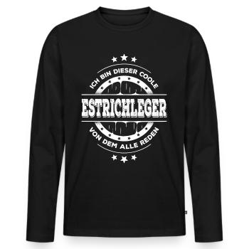 Estrichleger Kollegen Geburtstag Rohbau Geschenk - Männer Premium Bio Langarmshirt - Schwarz - Vorne - Nico (187cm)
